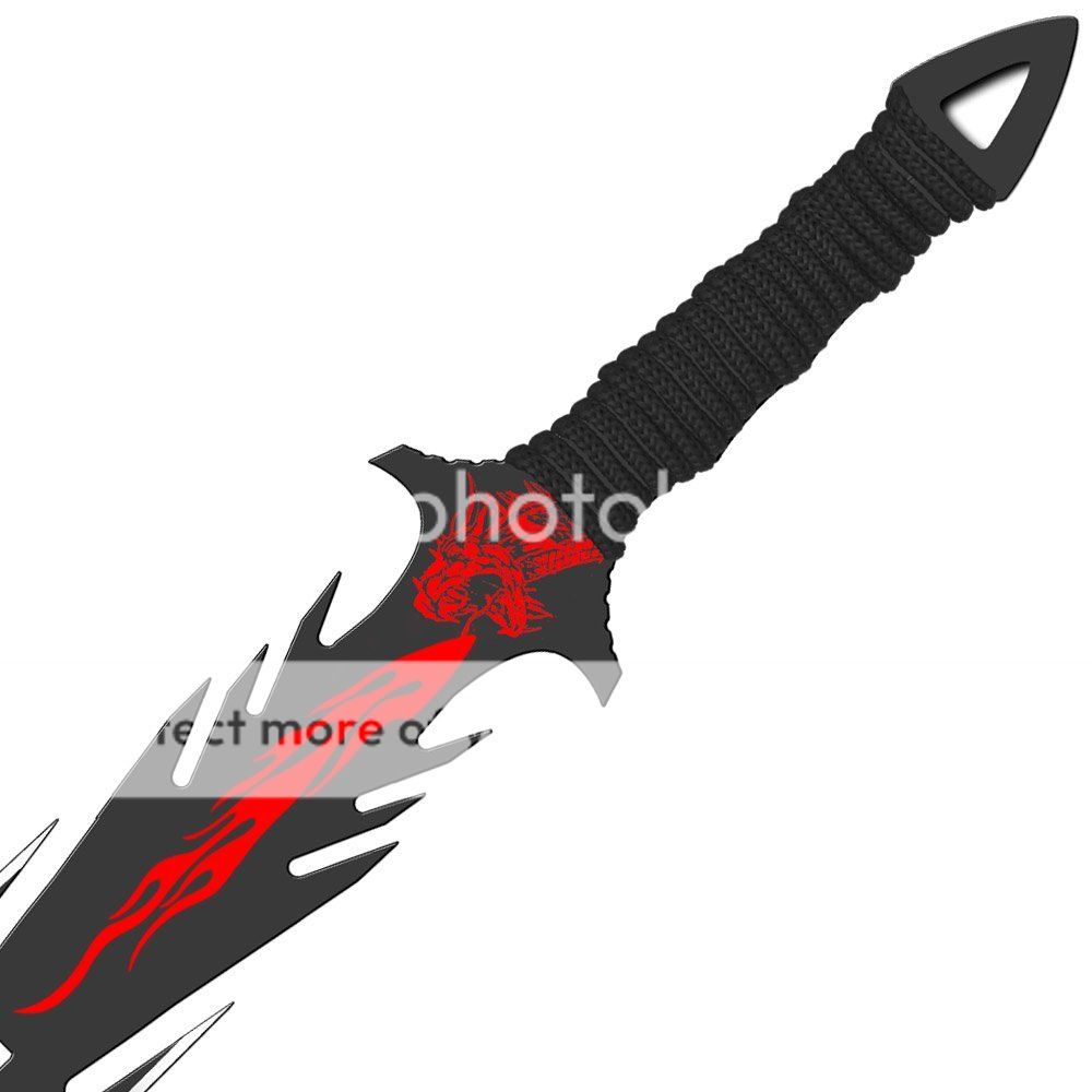 26" DRAGON'S TONGUE FORKED BLADE FANTASY SWORD Medieval Warrior Breath